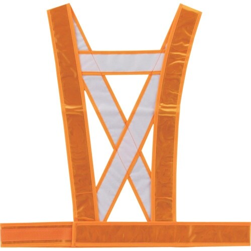 緑十字 安全ベスト(発光帯) 黄反射タイプ フリー