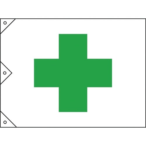 緑十字 安全旗(緑十字) 1300×1950mm