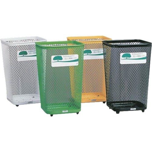 緑十字 屋外用ダストボックス(角型) 黒 DS−1