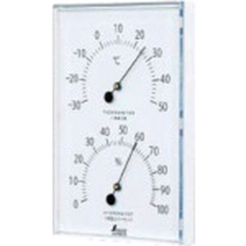 シンワ 温湿度計W−1 角型 ホワイト