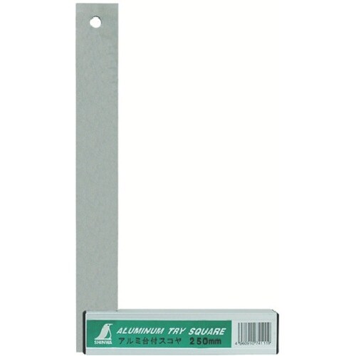 シンワ アルミ台付スコヤ 250mm