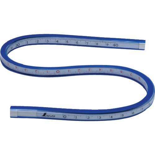 シンワ 自在曲線定規目盛付40cm