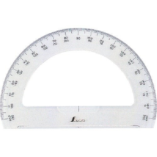 シンワ 分度器180°15cm半円