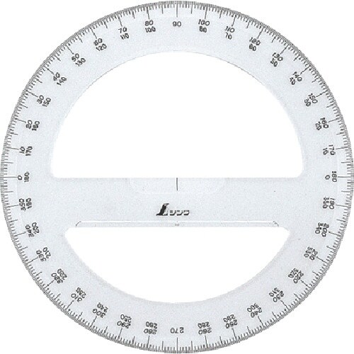 シンワ 分度器360°15cm全円