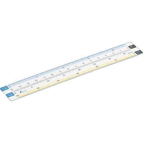 シンワ 折りたたみ縮尺スケール 8面15cm