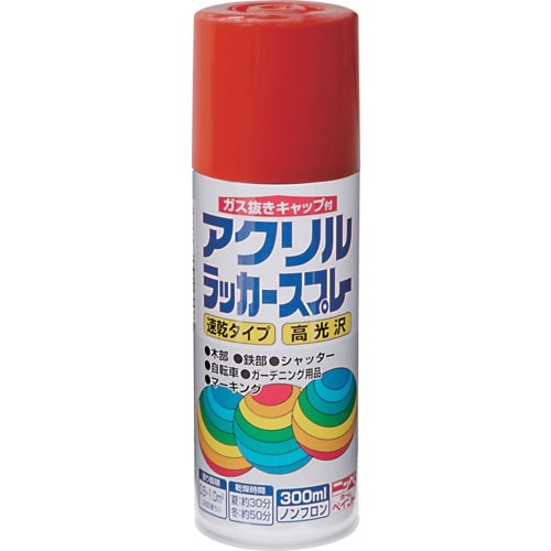 ニッぺ アクリルラッカースプレー 300ml レッ