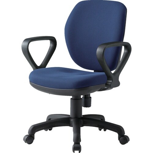 TOKIO オフィスチェア ループ肘付 ネイビー