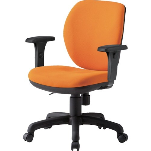 TOKIO オフィスチェア T字肘付 オレンジ