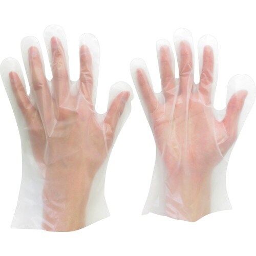 ミドリ安全 ポリエチレン使い捨て手袋 外エンボス