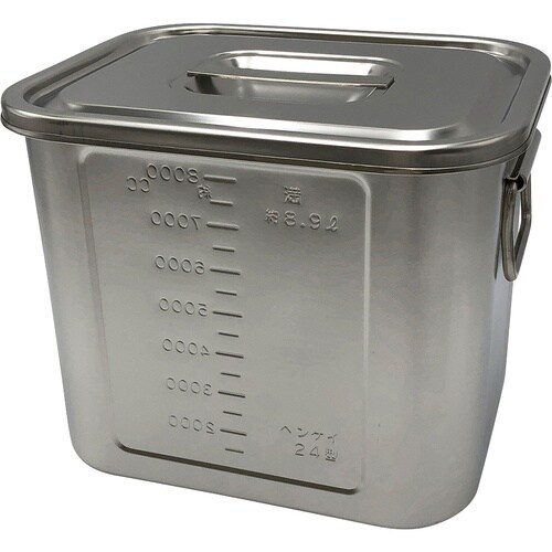 AS 角型目盛付ポット24型 手付き