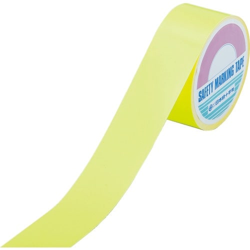 緑十字 蛍光ラインテープ 黄 蛍光−50Y 50m