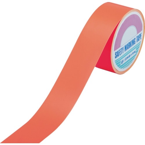 緑十字 蛍光ラインテープ 赤 蛍光−50R 50m