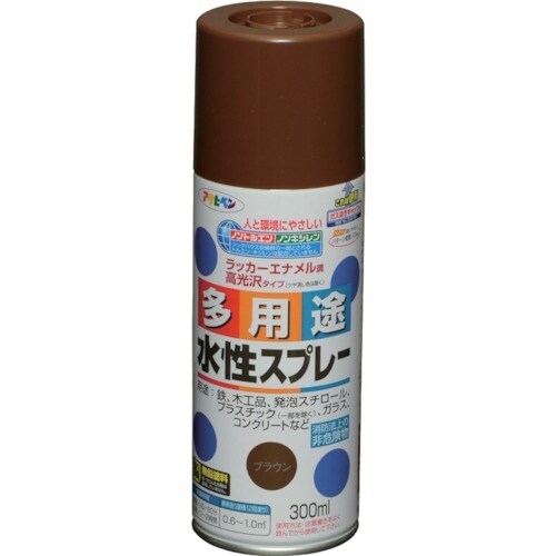 アサヒペン 水性多用途スプレー 300ML ブラウ