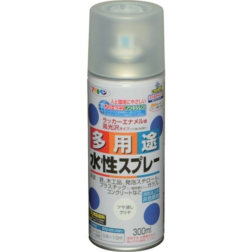 アサヒペン 水性多用途スプレー 300ML ツヤ消