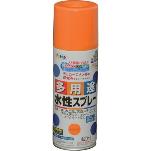 アサヒペン 水性多用途スプレー 420ML オレン