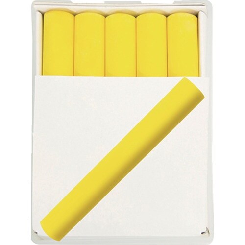 シンワ 工事用チョーク 黄10本入り プラケース付