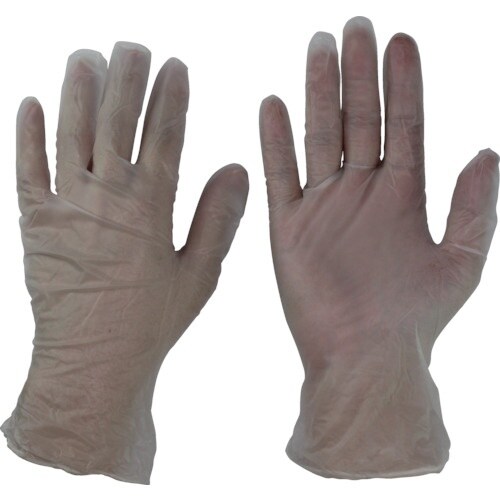 おたふく 抗菌プラスチックディスポ手袋 粉なし L