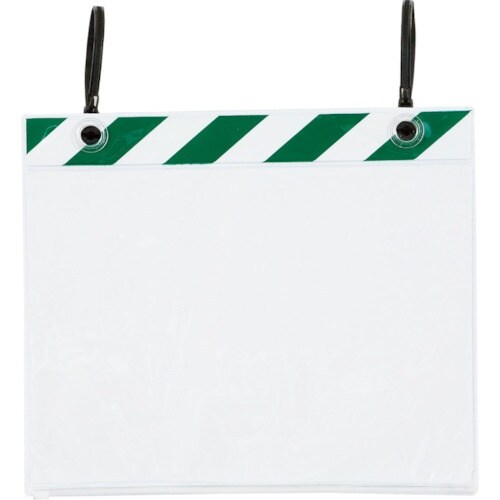 ユニット ポケットハンガー A4横 緑白 5枚組