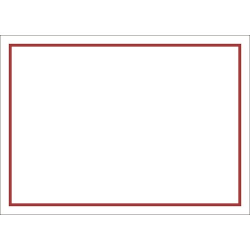 ユニット ゼッケンステッカー背中用 赤枠白地無地