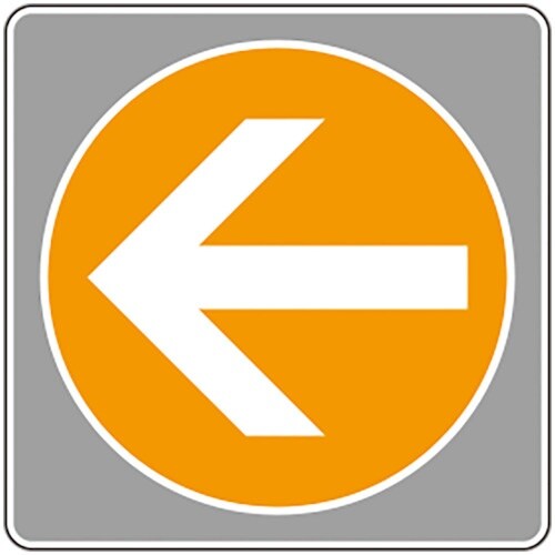 ユニット フロアカーペット用標識 矢印 橙 大