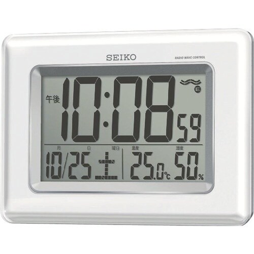 SEIKO 温湿度計付き掛置兼用電波時計