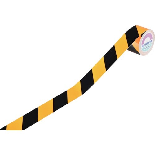 緑十字 トラ柄テープ 蛍光オレンジ/黒 TR4−B