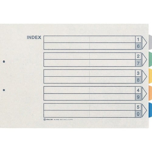 KING JIM カラ−インデックス A3ヨコ型