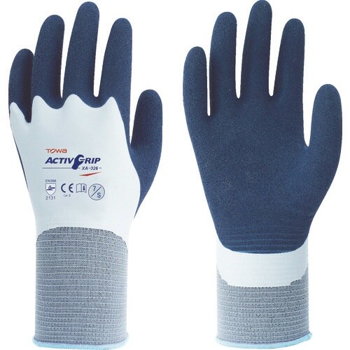 トワロン 天然ゴム手袋 アクティブグリップXA−3