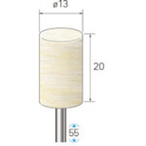 ナカニシ フェルトバフハードタイプ 10本入 円筒