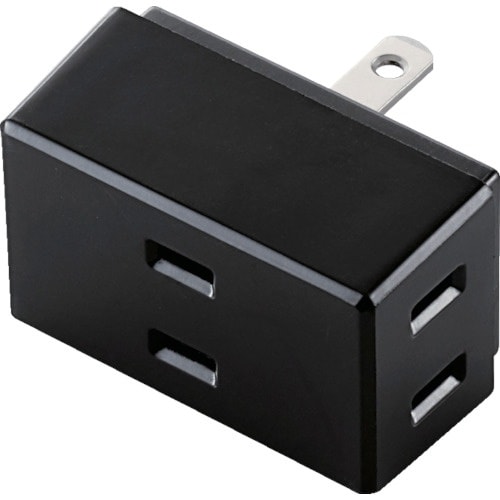 ELECOM トリプルタップ 3個口 ブラック