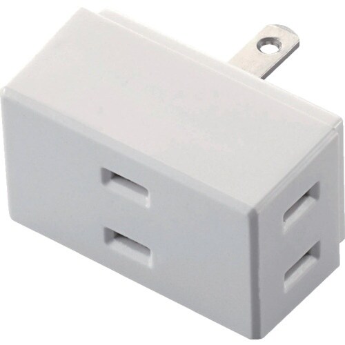 ELECOM トリプルタップ 3個口 ホワイト