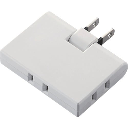 ELECOM コーナータップ 3個口 ホワイト