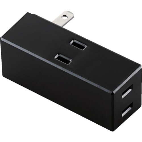 ELECOM サイドタップ 3個口 ブラック