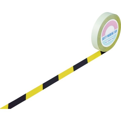 緑十字 ガードテープ(ラインテープ) 黄/黒(トラ