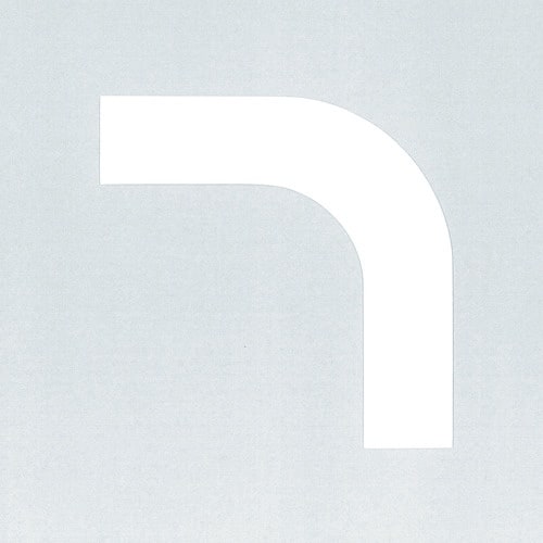 緑十字 コーナー用ガードテープ(25mm幅用) 白