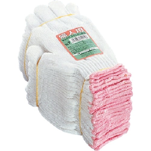 おたふく 7 トクボー 婦人軍手 袖色ピンク