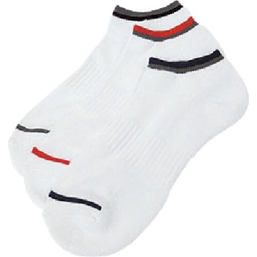 おたふく S−801 スニーカー パイル 白 丸・