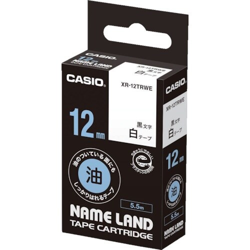 カシオ ネームランド専用カートリッジ 12mm 白