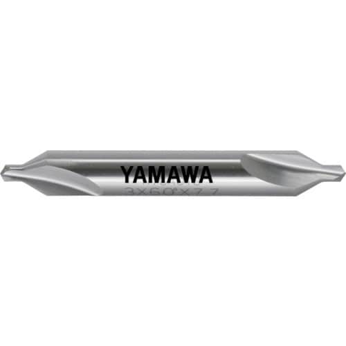ヤマワ 弱ねじれ溝A形60° 超硬センタ穴ドリル