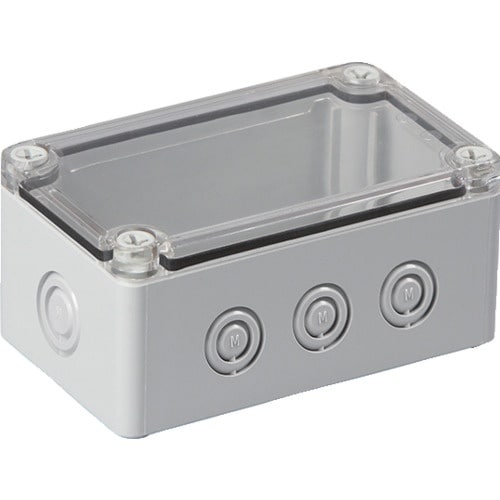 タカチ ノックアウト付防水・防塵ボックス 透明/ホ