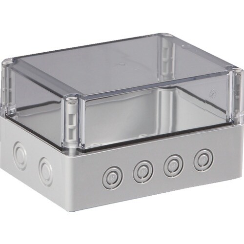 タカチ ノックアウト付防水・防塵ボックス 透明/ホ