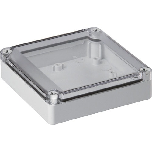 タカチ 防水・防塵ポリカボックス 透明/ホワイトグ