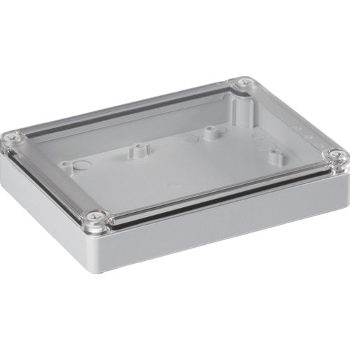 タカチ 防水・防塵ポリカボックス 透明/ホワイトグ