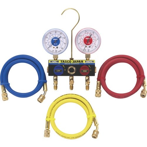 タスコ R22ボールバルブ式マニホールドキット