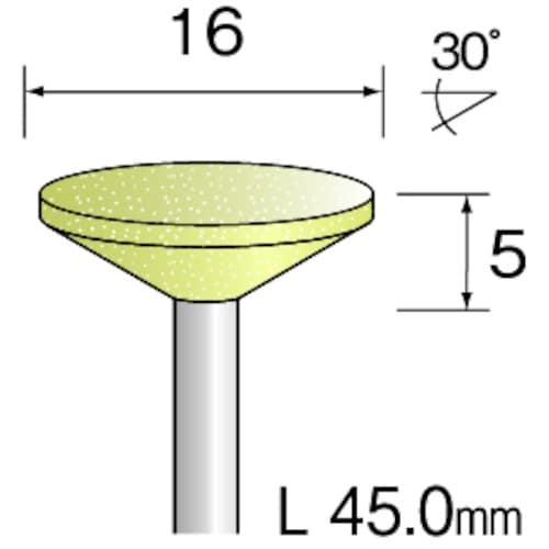Minimo イエロー砥石 WA#120 φ16