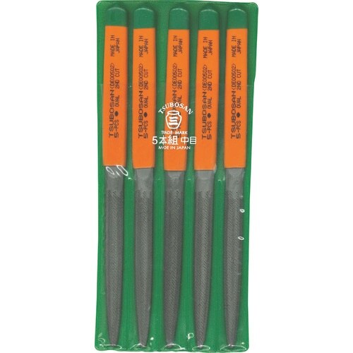 ツボサン 組ヤスリ 5本組 楕円 中目