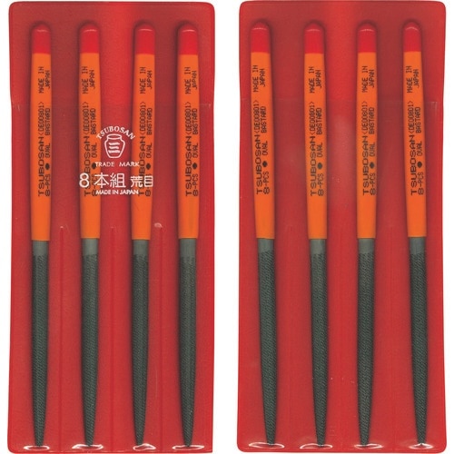 ツボサン 組ヤスリ 8本組 楕円 荒目