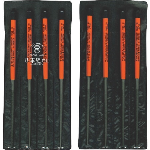ツボサン 組ヤスリ 8本組 丸 油目
