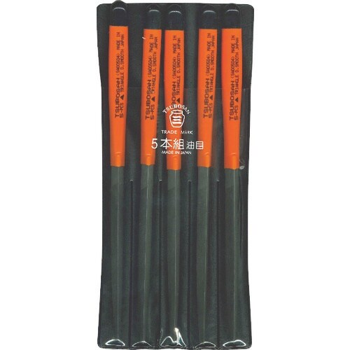 ツボサン 組ヤスリ 5本組 三角 油目