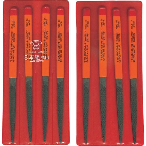 ツボサン 組ヤスリ 8本組 先細 荒目